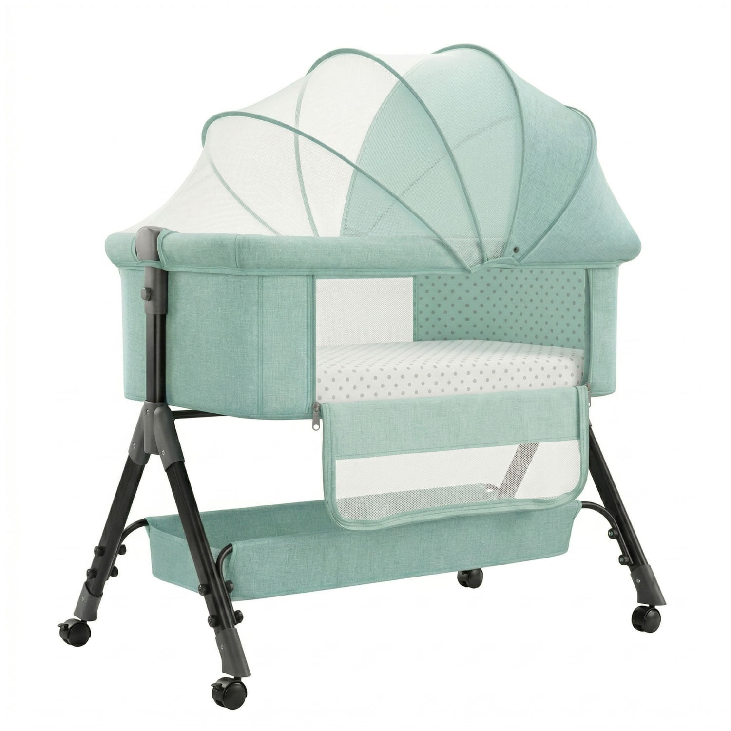 Mundo Online - Cuna Colecho Moises Bebe Altura Regulable Safe&soft Verde Agua