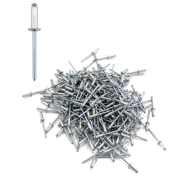 Remaches para ciegos QWORK de aluminio, 500 unidades, 4,8 x 12 mm, agarre de 7,0 a 9,0 mm
