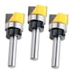 thumbnail image 5 of 3 piezas de carburo con punta de bisagra muesca empotrar ajuste plantilla enrutador bit - vástago de 8 mm, 5 of 5