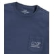thumbnail image 4 of Camiseta Para Hombre Manga Corta Vintage Color Azul Ballena, 4 of 6