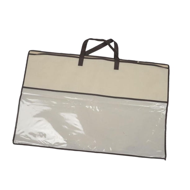 Bolsa de almacenamiento de almohadas, organizador para el hogar, organizador de armario, transparente, con cremallera, versátil, para sábanas y mantas
