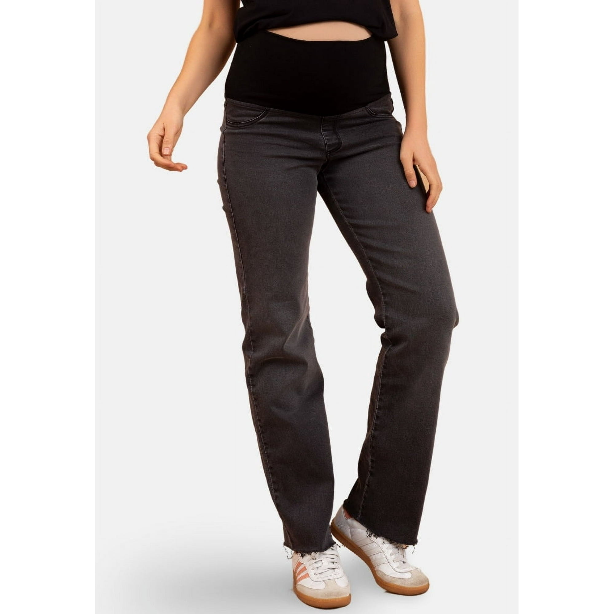 Jeans Mujer Maternal Recto Gris M