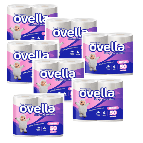 Papel Higienico Ovella 50 Metros Paquete de 28 Unidades