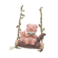 Magideal - Estatua Colgante De Animal Para Jardín, Escultura Creativa, Artesanía, Regalo Divertido, Adorno De Resina, Linda Figura De Cerdo Para Patio Interior.