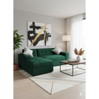 Muebles New - Seccional Milan Izquierdo Verde Felpa