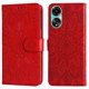 thumbnail image 1 of Funda tipo cartera FOXDOCK para OPPO A78 4G , diseño girasol en relieve, cuero PU, cierre magnético, soporte y tarjetero, 1 of 5
