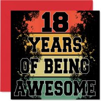 Tarjeta De Cumpleaños Stuff4 18Th Birthday Being Awesome, 5.7 Pulgadas