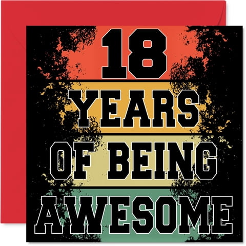 Tarjeta De Cumpleaños Stuff4 18Th Birthday Being Awesome, 5.7 Pulgadas