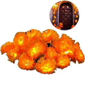 Genérica - 3Mts Crisantemo Artificial Luces Halloween Decoración Crisantemo 20 Leds-Usb Encendido Constante