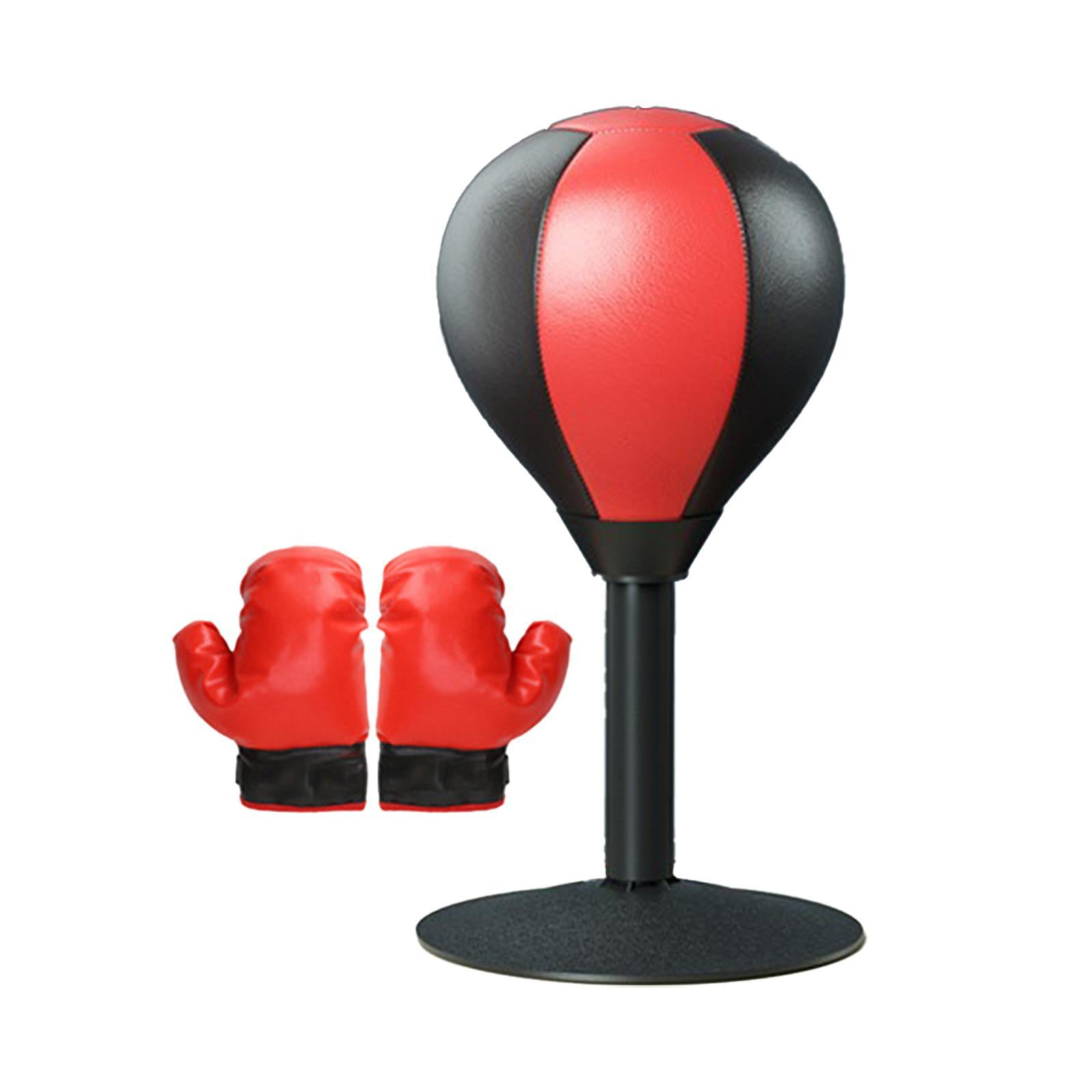 Magideal - Saco De Boxeo De Escritorio, Entrenamiento Con Pelota, Saco De Pie, Práctico Alivio Del Estrés, Saco De Boxeo De Velocidad Estable Con Soporte Para Ad Estilo B