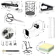 thumbnail image 2 of Set de accesorios de escritorio para oficina Famassi de acrílico, 12 piezas, 2 of 6