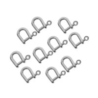 Magideal - 10 Piezas De Hebillas De , Pasador De Tornillo, Sujetadores De Aleación De Zinc, Llavero, Anillos En D Hechos A Mano, Clips De Pulsera Para , Plata