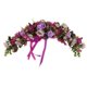 thumbnail image 4 of flor de seda artificial dintel puerta flor espejo flor guirnalda púrpura, 4 of 5
