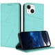 thumbnail image 1 of Funda Cartera Magnética para iPhone 15 Plus Protección Antichoque con Ranuras Verde, 1 of 6