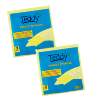 Paño Esponja Teddy 2 Pack 3 Unidades Ultra Absorvente