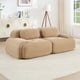 thumbnail image 2 of 82'' 2-seat sofa in luxuryCorduroy Fabric modular for free combo separation curved armrests ,anti-slip design high-resilience sponge fits living rooms bedrooms Audiovisual Room,Camel, 2 of 3