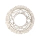 thumbnail image 1 of Tapiz tejido de macramé para colgar en la pared con borlas y flecos de 13 pulgadas, corona de arte para pared, decoración para apartamento, guardería, Blanco denso, 1 of 5
