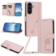 thumbnail image 1 of Funda Cartera Trébol para Samsung Galaxy S25 FE con Ranuras Tarjetas y Carga Inalámbrica Rosa, 1 of 6