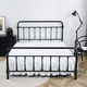 thumbnail image 1 of suxuMhao Faldón de Cama con Volantes, Tamaño Queen 60x80+caída14in, Blanco, 1 Pieza - Faldón de Cama Suave Cepillado con Esquina Dividida y Plataforma, Faldón de Cama a Prueba de Polvo, Diseño de, 1 of 3