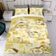 thumbnail image 4 of Pompompurin Conjunto de sábanas temático, trío de piezas, cómodo y amigable con la piel, diseño único, regalo de decoración para el hogar para familiares, amigos y fans,135cm *200cm, 4 of 6