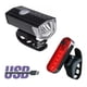 thumbnail image 3 of Juego Luces Trasera Y Delantera Bicicleta, Resistente Lluvia Negro, 3 of 6