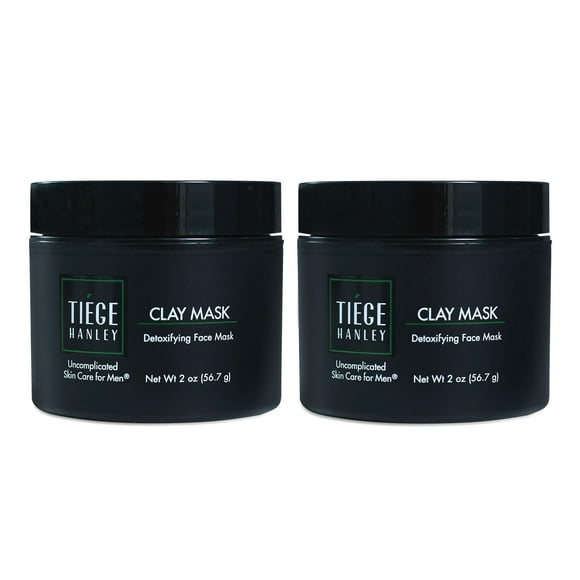 Máscara facial de arcilla Tiege Hanley, desintoxicante, 60 ml, paquete de 2 unidades para hombres