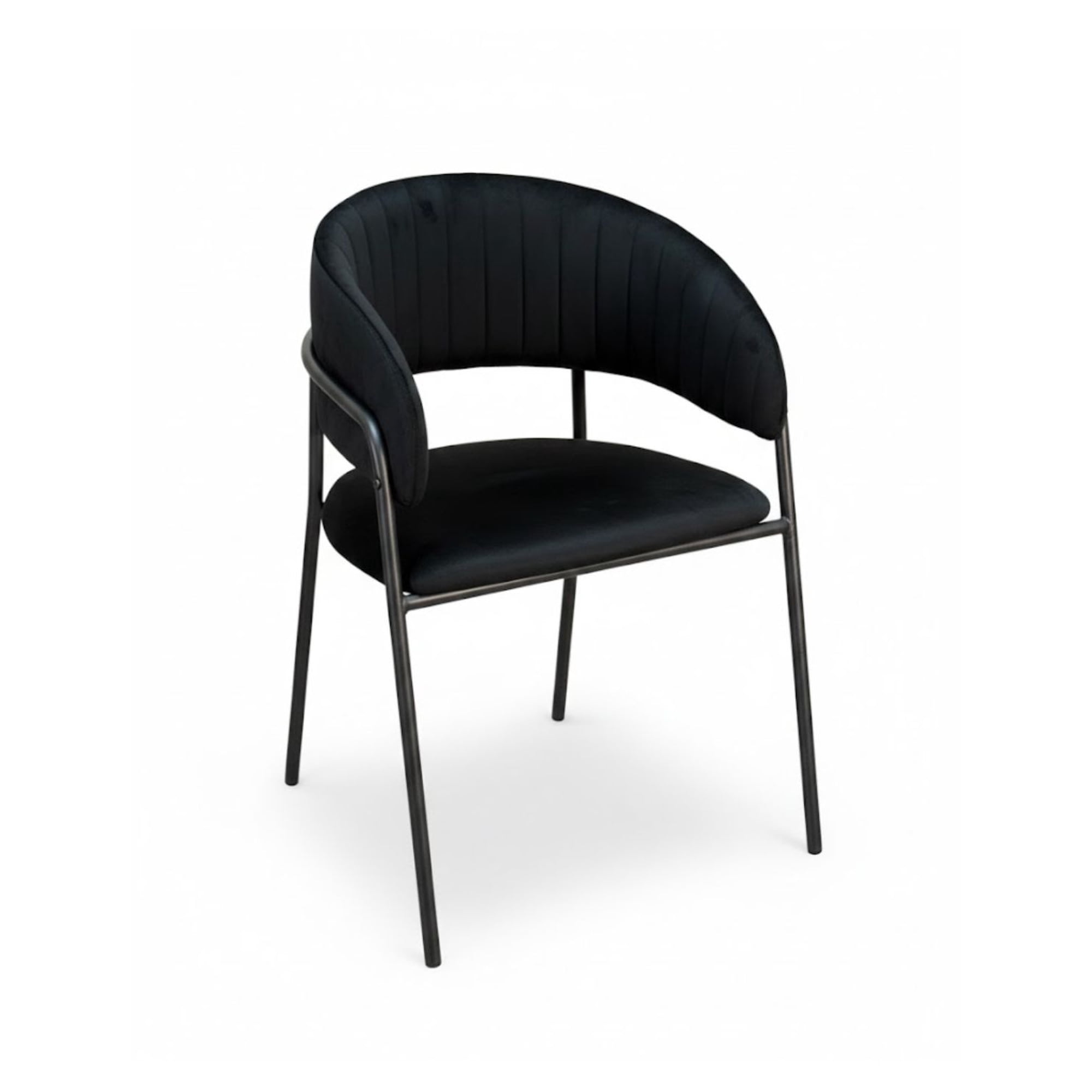 Habita2 Chile - Sitial Terciopelo Patas Negras Negro