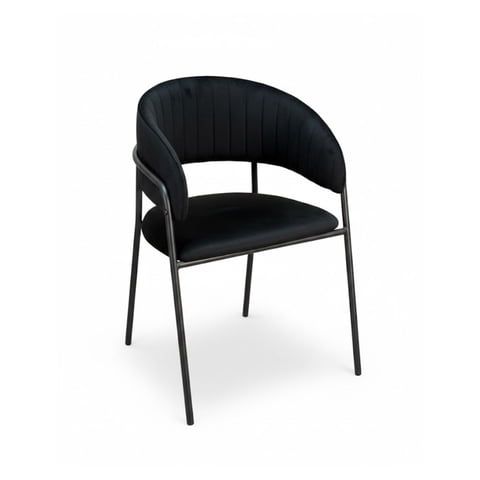Habita2 Chile - Sitial Terciopelo Patas Negras Negro