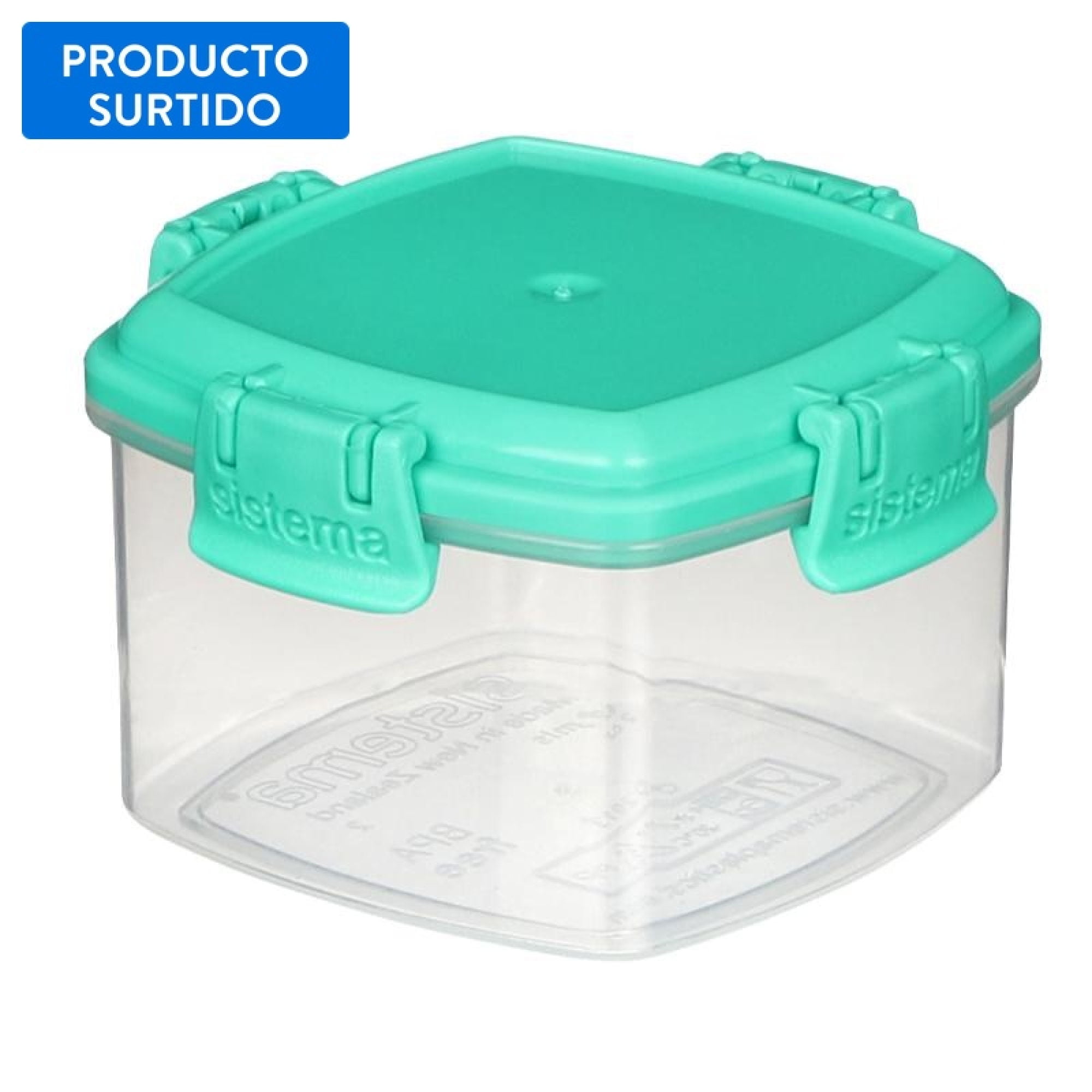 Sistema - Set De Hermético To Go Plástico 62Ml 4 Piezas Multicolor