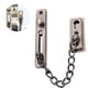 thumbnail image 1 of Protector de puerta con cadena y cerradura, cerradura de cadena con botón de presión, antirrobo, de acero inoxidable 304, sin perforaciones, para puerta corredera de dormitorio de hotel., 1 of 8