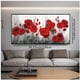 thumbnail image 3 of 1pc Abstract Canvas Art, Red Poppies Background Painting Posters And Prints Flower Pictures Living Room Decoration No Frame, 3 of 4