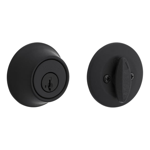 Cerradura de pestillo Kwikset 660 negro mate con SmartKey Security