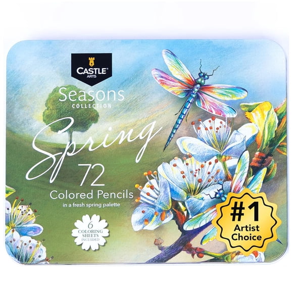 Lápices de colores Castle Art Supplies Set primaveral de 72 unidades a base de cera