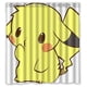 thumbnail image 1 of Cortina de ducha de baño con dibujos animados de Pokémon Pikachu, juego de cortinas con ganchos, tamaño 66 x 72 pulgadas, 1 of 3
