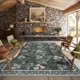 thumbnail image 5 of Alfombra Baksham 254x203 cm Verde Claro Floral Lavable, 5 of 7