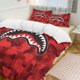 thumbnail image 1 of Dark Red Bape Shake Camo Comforter Set Soft 3 Pcs Twin Bedding Sets Thicken for All Season, 1 of 5