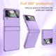 thumbnail image 5 of Para Samsung Z Flip 4 Case: [Full Cover Hinge Protection] Slim Phone Case with Built-in Screen Protection Metal Volume key Protection Wireless charging For Galaxy Z Flip 4 5G(2022), Sky Blue, 5 of 7