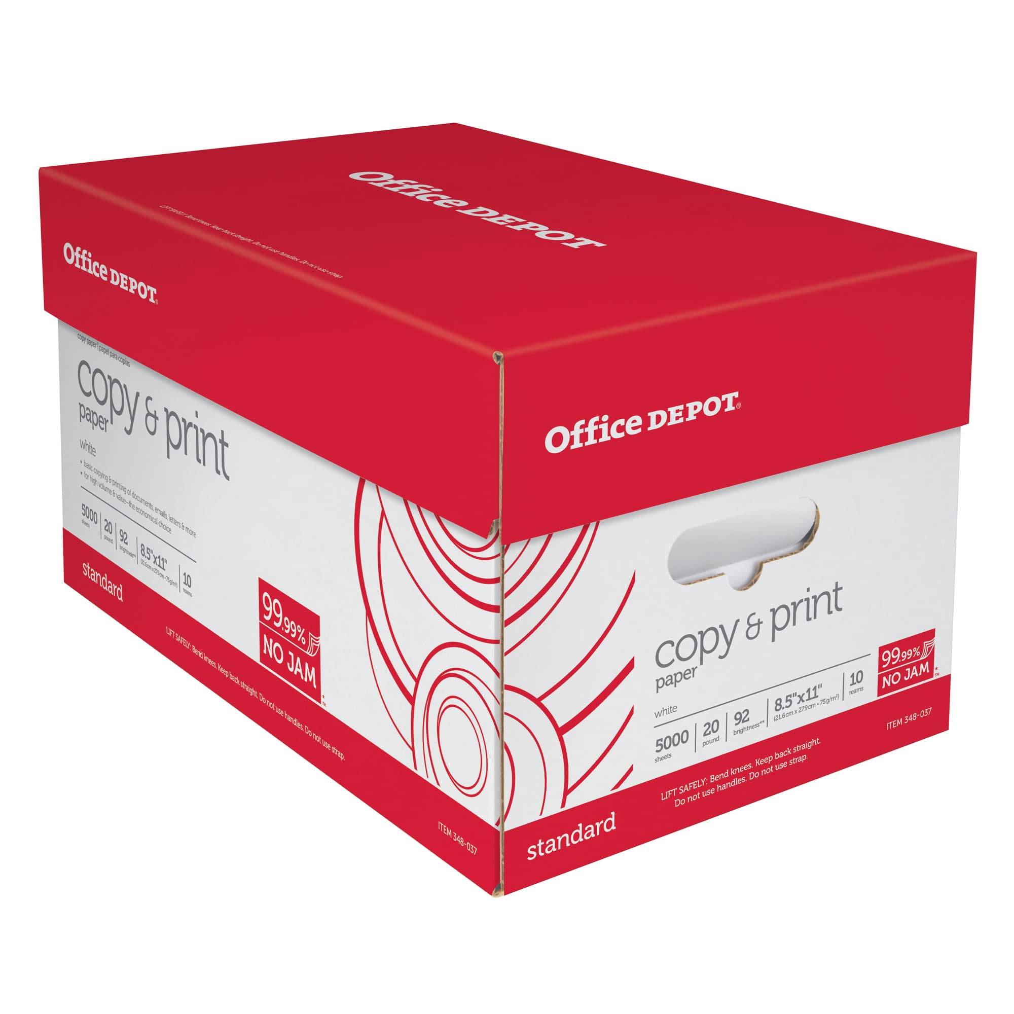 Papel Para Copiar Office Depot 21,6 X 27,9 Cm 20 Lb 10 Resmas