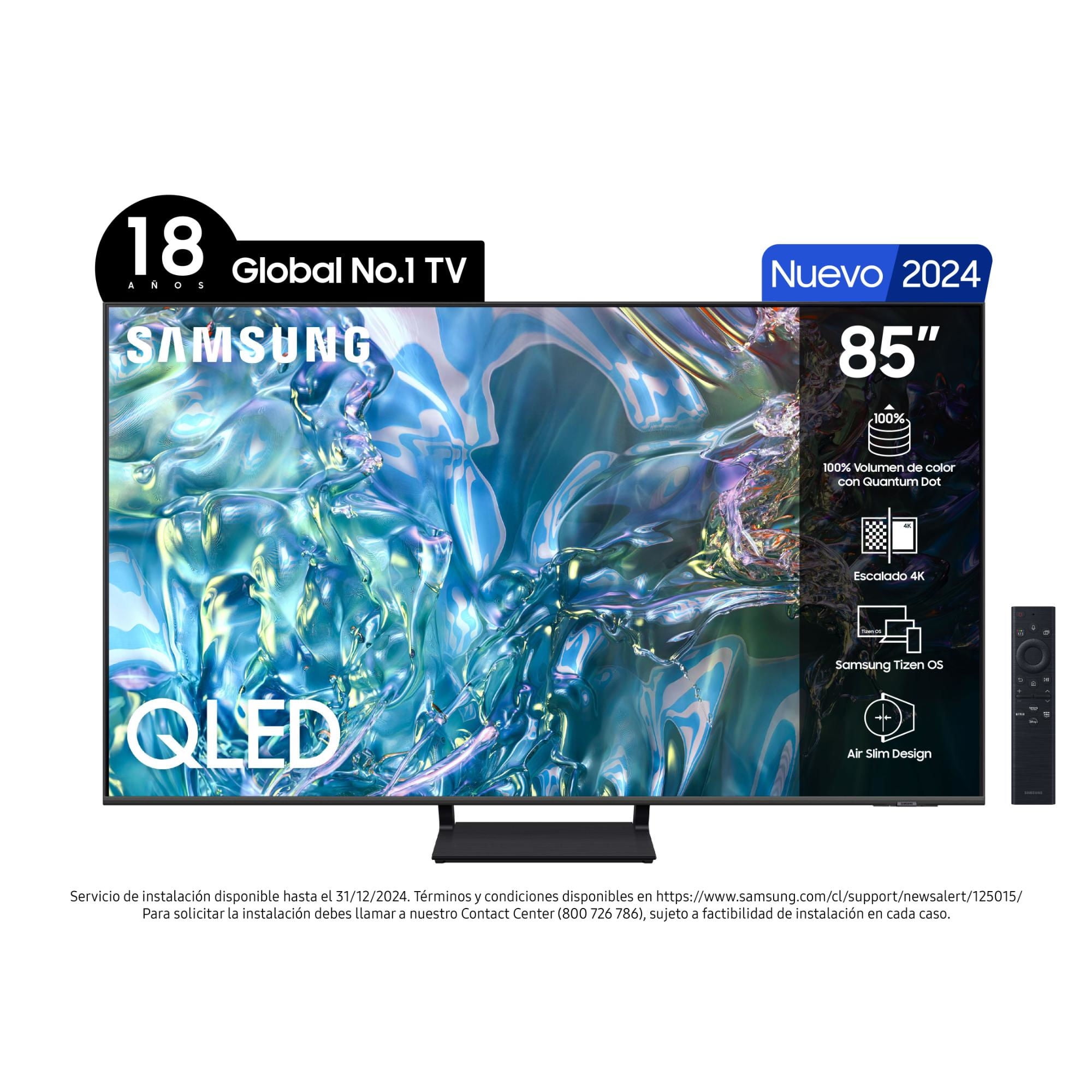 Televisor 85"" Qled 4K Uhd Qn85Q65Dagxzs Smart Tv Samsung