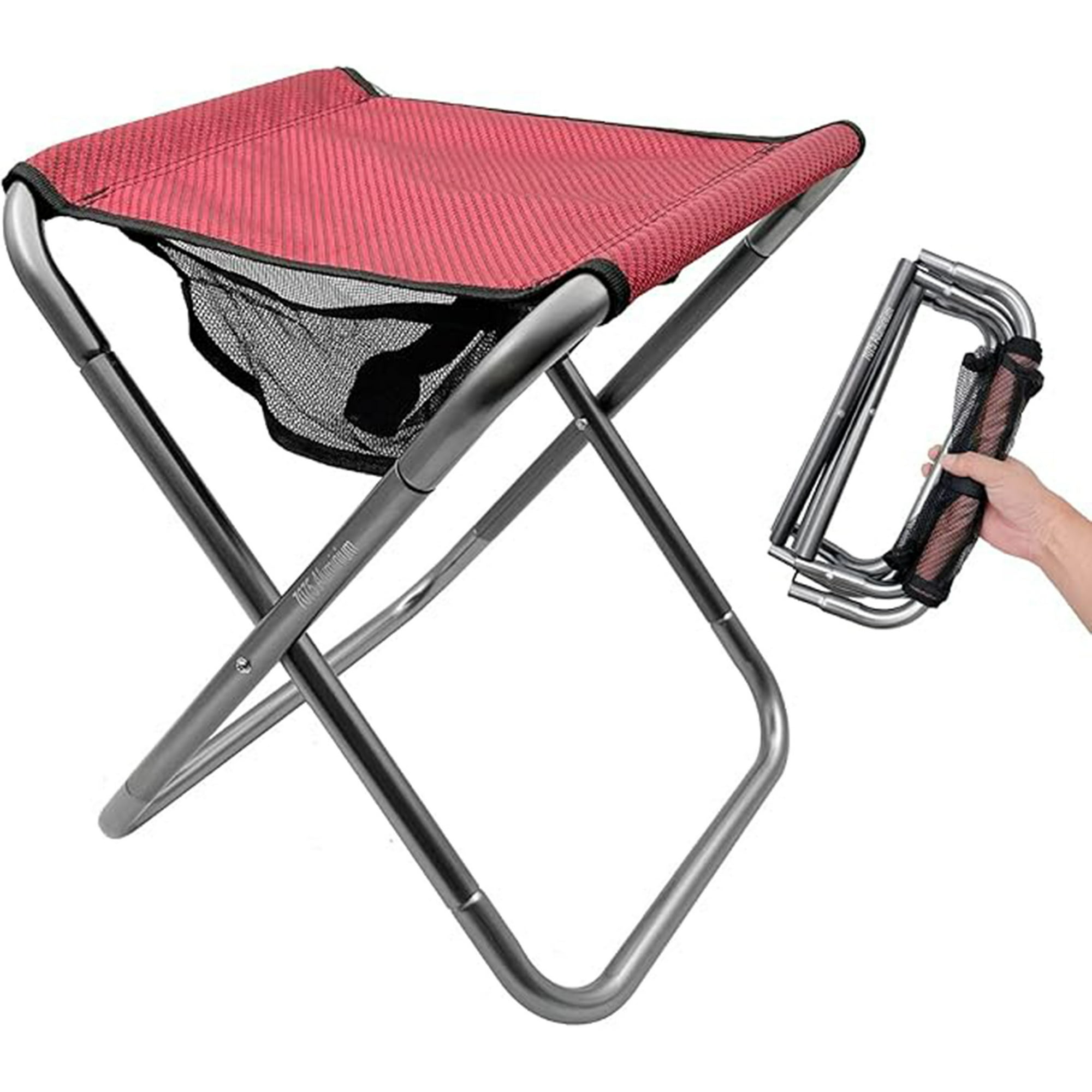 Veatool - Banco De Camping, Silla De Camping De Aleación De Aluminio, Silla Plegable Portátil, Pequeño Taburete Plegable Adecuado Para Viajes Al Aire Libre, Pesca, Barbacoa, Senderismo