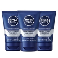 Exfoliante Facial Nivea Men De Máxima Hidratación Con Aloe Vera 130 Ml X3