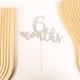 thumbnail image 2 of Cake Topper MYAMPED 6 meses de cartulina dorada con purpurina plateada, 2 of 2
