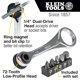 thumbnail image 2 of Juego de trinquetes Klein Tools 65200 Mini de 5 piezas con Phillips, ranurado, 2 of 9