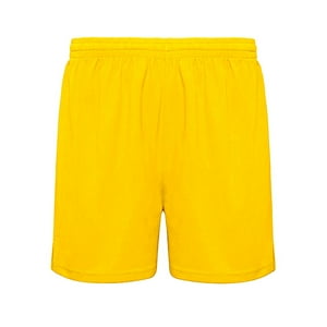 Broskis - Short Deportivo Fútbol Sin Malla Liso Adulto Talla Amarillo Brasil Xxl