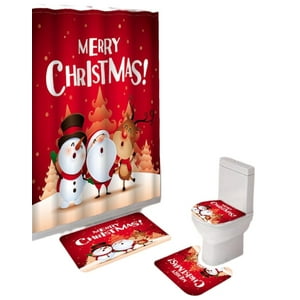 Genérico - Set Navidad 4 Piezas Decoración Baño Festiva 29O2