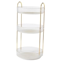 Magideal - Organizador Giratorio Tocadiscos Soporte De Exhibición Vitrinas Estante De Almacenamiento Organizador De Perfume Giratorio De 360 Degree Para Baño Armario Claro