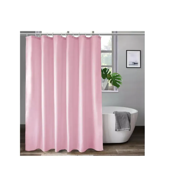 Cortina Ducha Baño 180x180 Elegante Rosada