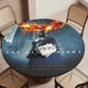 thumbnail image 5 of El Caballero Oscuro theme Fitted Round Tablecloths Elastic Edged Table Covers Waterproof Table Cloth For Kitchen Holiday Party Tables Decor 120cm, 5 of 6