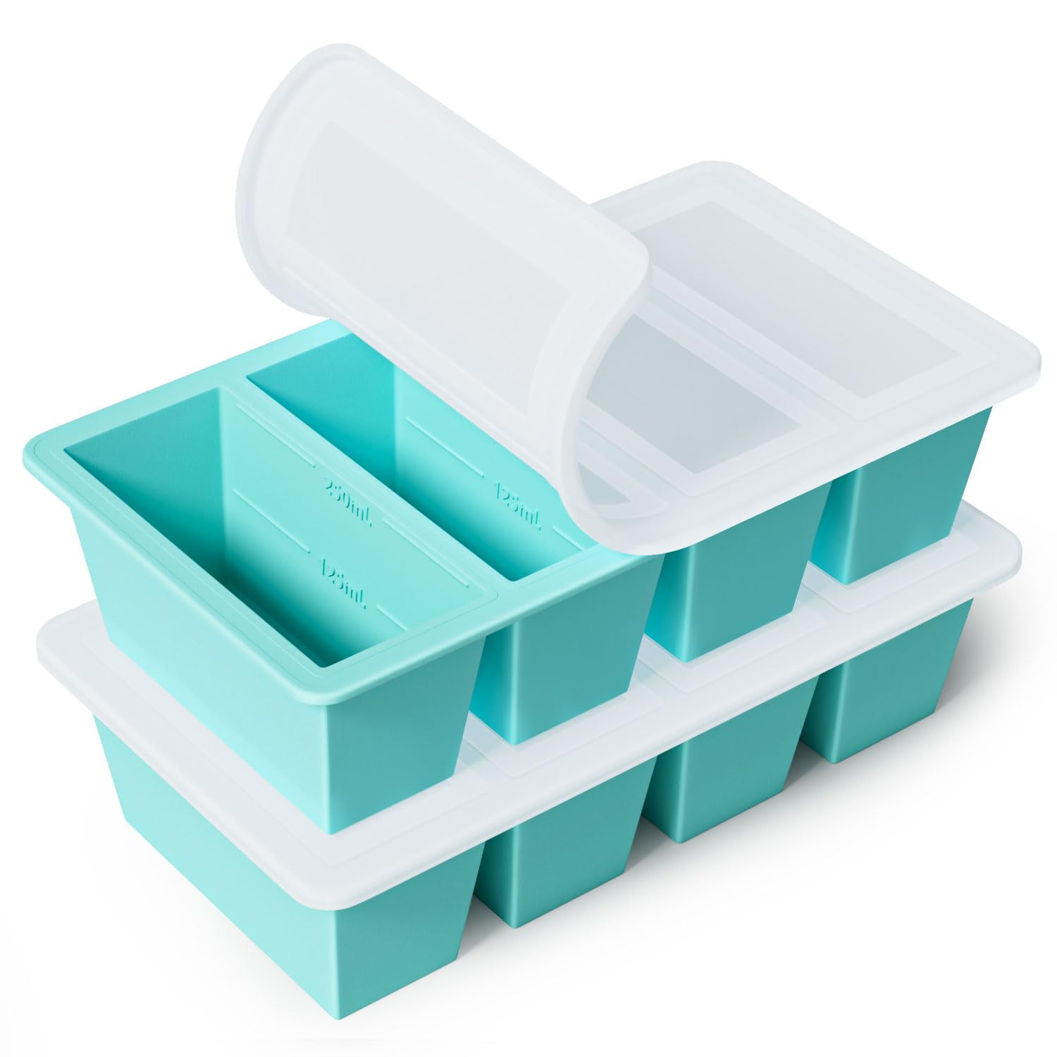 Bandeja Congeladora Ggow De Silicona Para Guardar Sopas, 250 Ml, 125 Ml
