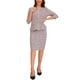 thumbnail image 2 of INSPIRE CHIC Conjunto de Traje de Tweed de 2 Piezas para Mujer Conjunto de Atuendo de Maestra para Regreso a Clases Chaqueta de Manga 3/4 con Botones y Falda Lápiz Rosa M, 2 of 6